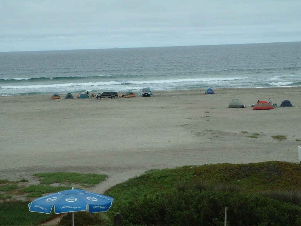 Camping at the beach at La Salina. 