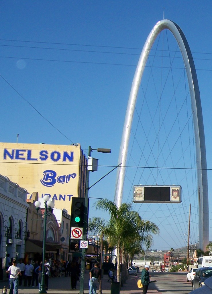 Tijuana arch on Avenida Revolution.