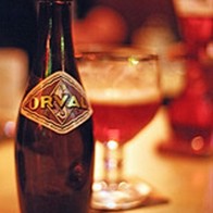 A bottle of Belgium beer.