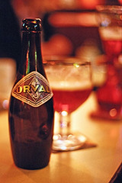 A bottle of Belgium beer.