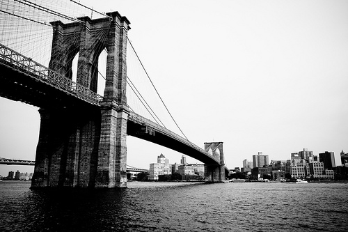 Brooklyn Bridge in New York City.