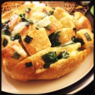 Blooming Onion Bread on the table.