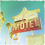 A vintage California highway motel in Baker, California.