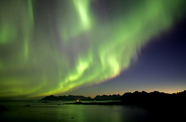 The northern lights in Greenland.