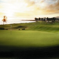 golfcoursedusk_travel_blog_photo St. Kitts Marriott Resort and Golf Course at Sunset.
