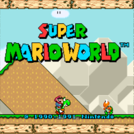 A screen shot of Super Mario World running on a Windows 8 Intel Tablet.